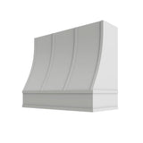 Essential White Sloped Hood with Strapping Flat Trim - 36" W x 30" H