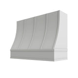 Essential White Sloped Hood with Strapping Flat Trim - 48" W x 30" H