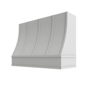 Essential White Sloped Hood with Strapping Flat Trim - 48