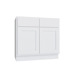 Essential White Double Door Vanity - 36