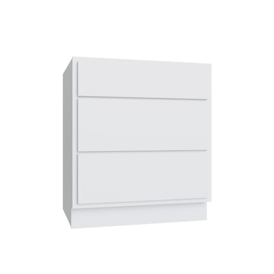 Essential White Vanity Drawer Base - 15" W x 34.5" H x 21"