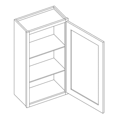 Essential White Single Door Wall Cabinet - 18" W x 36" H