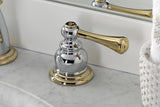 Kingston Brass KB914BL Vintage Widespread Bathroom Faucet, Polished Chrome/Polished Brass