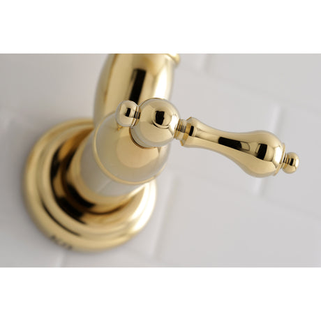 Kingston Brass KS3102AL Restoration Wall Mount Pot Filler Kitchen Faucet, Polished Brass