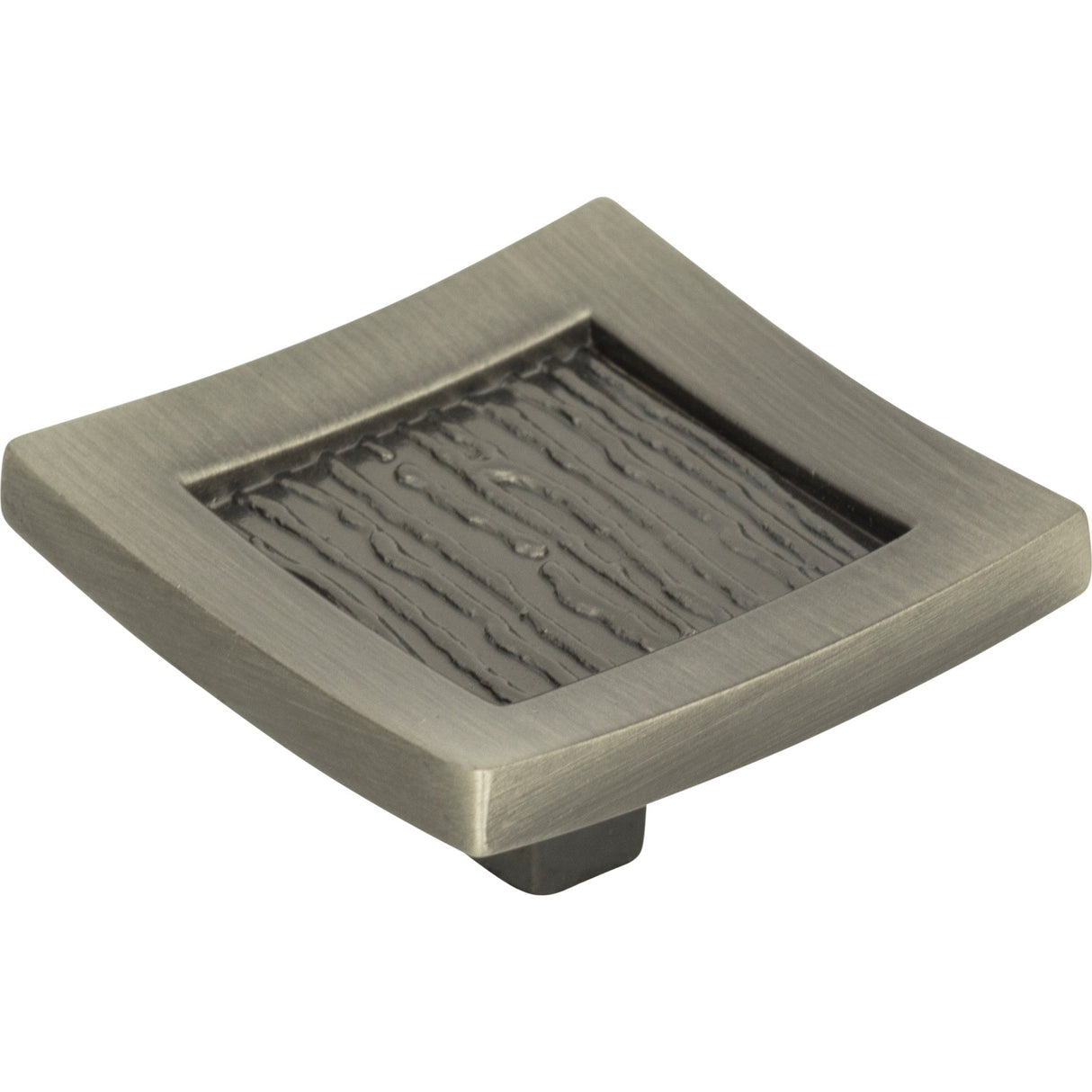 Atlas Homewares Primitive Square Knob 1 1/2 Inch Brushed Nickel