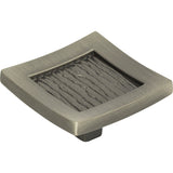 Atlas Homewares Primitive Square Knob 1 1/2 Inch Brushed Nickel