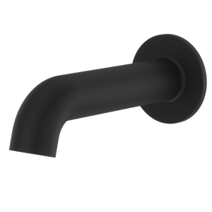 Modern Round Non-Diverting Tub Filler in Matte Black