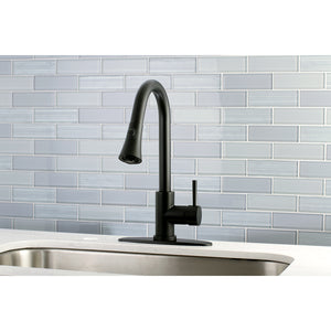 Gourmetier LS8720DL Concord Single-Handle Pull-Down Kitchen Faucet, Matte Black