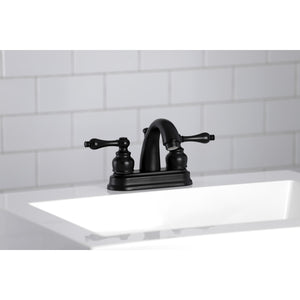 Kingston Brass KB5610AL Restoration 4 in. Centerset Bathroom Faucet, Matte Black