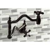 Kingston Brass KS2105AX Heritage Wall Mount Pot Filler, Oil Rubbed Bronze