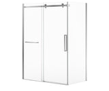 MAAX 134953-900-084-000 Halo Pro 60 x 32 x 78 3/4 in. 8mm Sliding Shower Door with Towel Bar for Corner Installation with Clear glass in Chrome