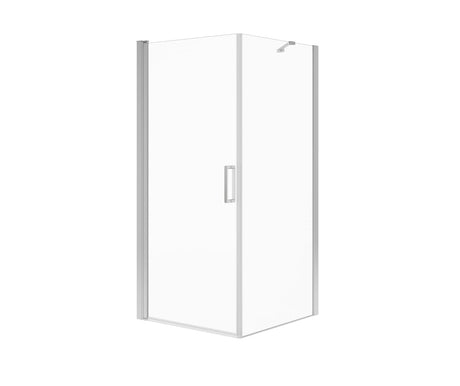 MAAX 135230-900-084-100 Manhattan Square 36 x 36 x 72 in. 6mm Pivot Shower Door for Corner Installation with Clear glass & Round Handle in Chrome