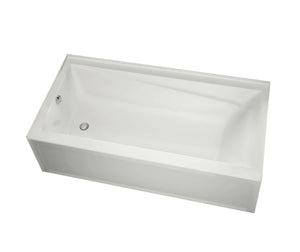 MAAX 106180-L-097-001 Exhibit 6636 IFS AFR Acrylic Alcove Left-Hand Drain Combined Whirlpool & Aeroeffect Bathtub in White