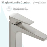 Voltaire Single Hole, Single-Handle, High Arc Bathroom Faucet in Brushed Nickel