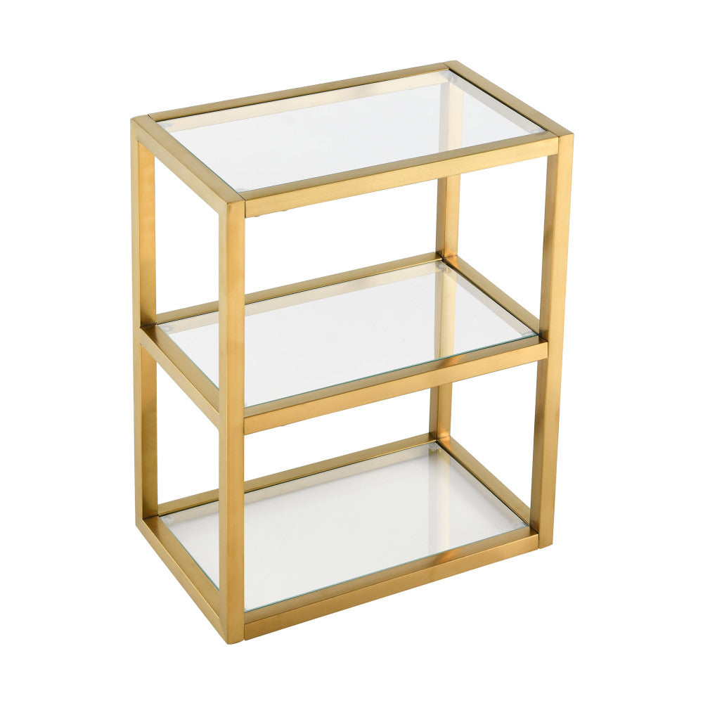 Pierre 16"x20"x10" Wall-Mounted Linen Cabinet in Brushed Gold