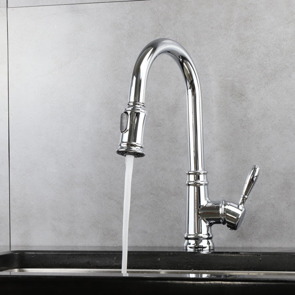 Artos Classic Kitchen Faucet with Pulldown Spray in Chrome – Lifestyle