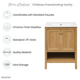 Chateau 24" Bathroom Vanity in Natural Oak