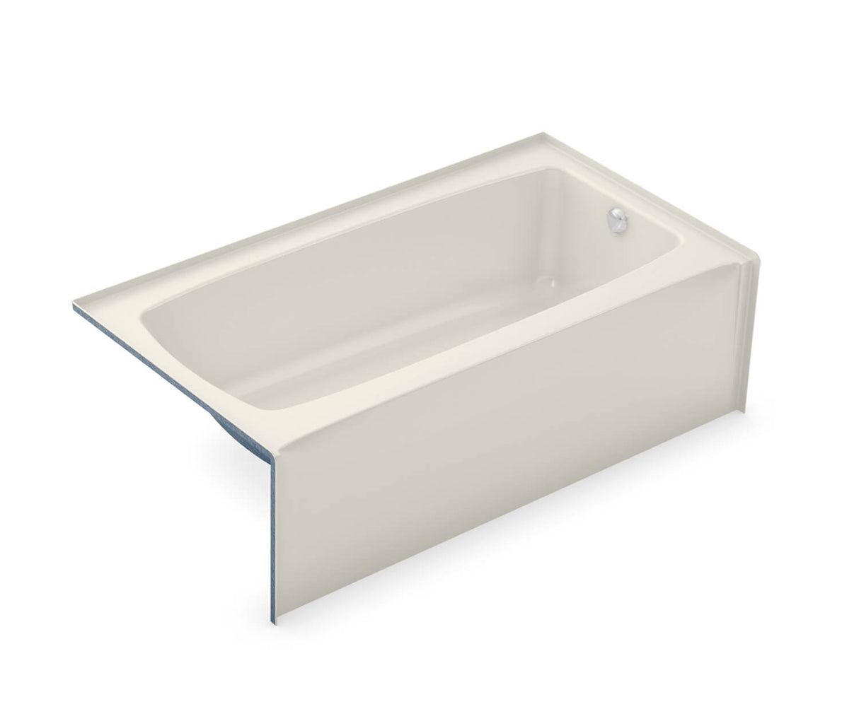 Aker TO-3260 AFR AcrylX Alcove Left-Hand Drain Bath in Biscuit