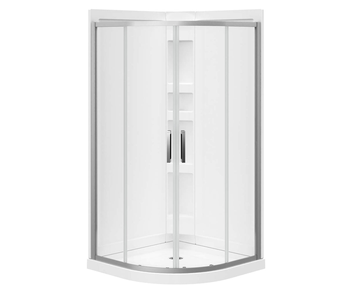 MAAX 106540-900-084-000 Sakura Acrylic Shower Kit in White with Clear glass  in Chrome