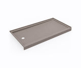 Swanstone SR-3260LM/RM 32 x 60 Swanstone Alcove Shower Pan with Right Hand Drain Clay SR03260LM.212