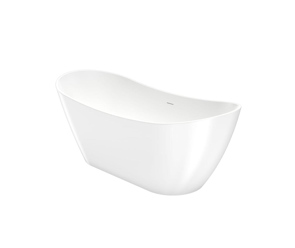 MAAX 107511-000-001-000 Mahaba 67 x 29 Acrylic Freestanding Oval Center Drain Bathtub in White