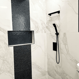 Artos Edge Waterfall Shower Head Matte Black – Lifestyle