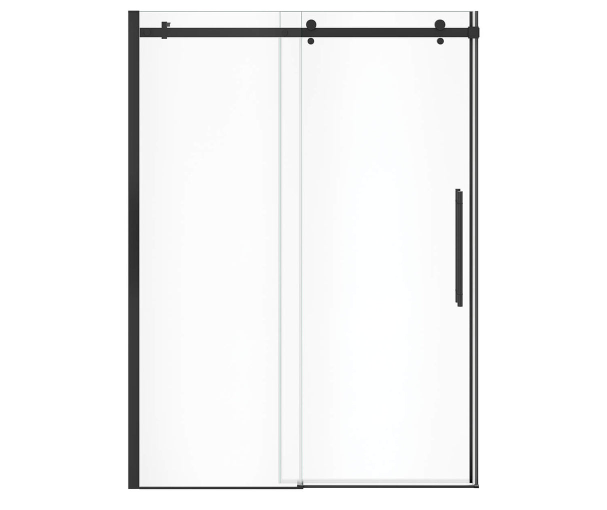 MAAX 138470-900-340-000 Vela 56 ½-59 x 78 ¾ in. 8mm Sliding Shower Door for Alcove Installation with Clear glass in Matte Black