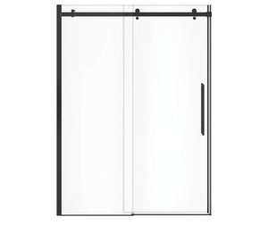 MAAX 138470-900-340-000 Vela 56 ½-59 x 78 ¾ in. 8mm Sliding Shower Door for Alcove Installation with Clear glass in Matte Black