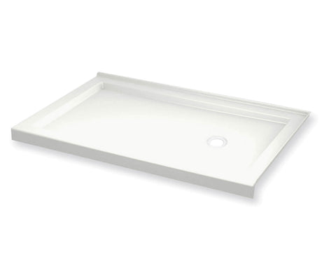 MAAX 410004-503-001-002 B3Round 6030 Acrylic Corner Right Shower Base in White with Right-Hand Drain