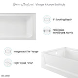 Virage 60" x 30" Right-Hand Drain Alcove Bathtub with Apron