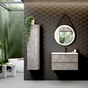 DAX Pasadena Vanity Cabinet with Onix Basin, 32", Cement DAX-PAS013281-ONX