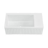 Delice 24" Rectangle Wall-Mount Bathroom Sink in Matte White