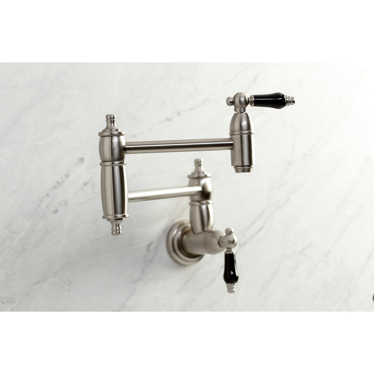 Kingston Brass KS3108PKL Duchess Wall Mount Pot Filler, Brushed Nickel