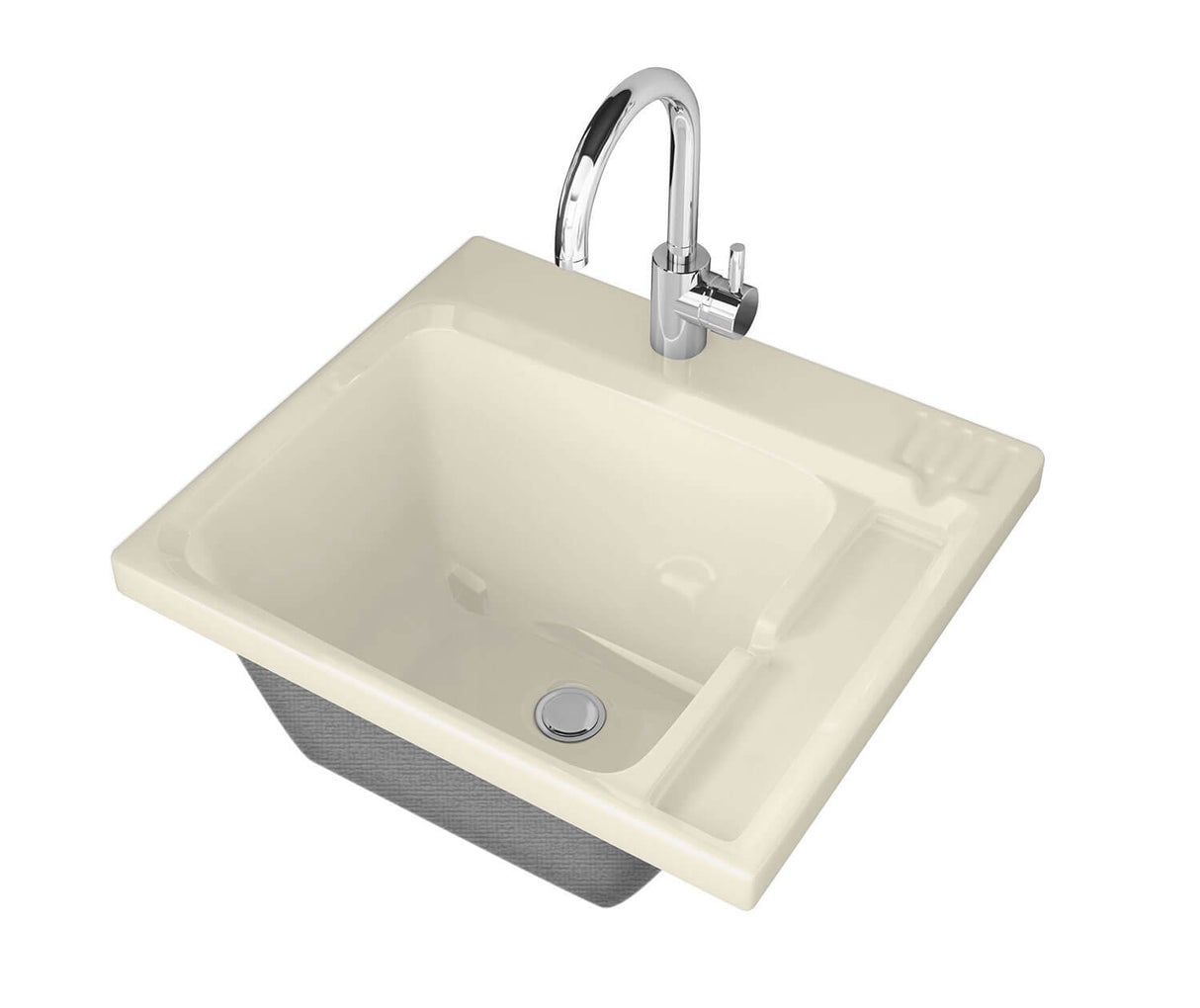MAAX 101179-000-004-000 Evia 25 x 22 Acrylic Single Bowl Sink in Bone