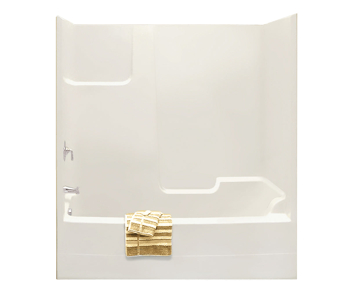 MAAX 140103-003-002-002 TSEA72 72 x 36 AcrylX Alcove Right-Hand Drain One-Piece Whirlpool Tub Shower in White