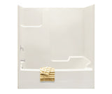 MAAX 140103-003-002-002 TSEA72 72 x 36 AcrylX Alcove Right-Hand Drain One-Piece Whirlpool Tub Shower in White