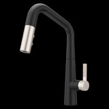 Asari 1-Handle Pull-Down Kitchen Faucet in Matte Black and Spot Defense Stainless Steel