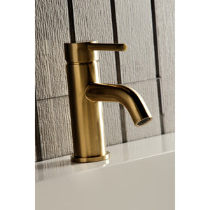 Fauceture LS8223DL Concord Single-Handle Bathroom Faucet with Push Pop-Up, Brushed Brass