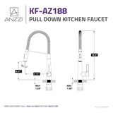 ANZZI KF-AZ188CH Apollo Single Handle Pull-Down Sprayer Kitchen Faucet in Polished Chrome