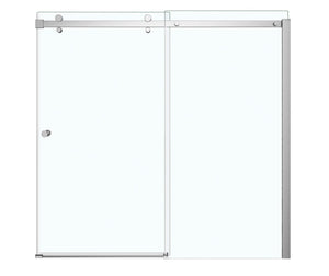 MAAX 138994-900-084-000 Luminescence 56 ½-59 x 55 ½-57 ½ in. 6 mm Sliding Tub Door for Alcove Installation with Clear glass in Chrome