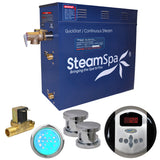 SteamSpa Indulgence 10.5 KW QuickStart Acu-Steam Bath Generator Package with Built-in Auto Drain in Polished Chrome IN1050CH-A