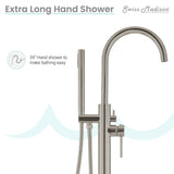 Ivy Freestanding Bathtub Faucet in Brushed Nickel