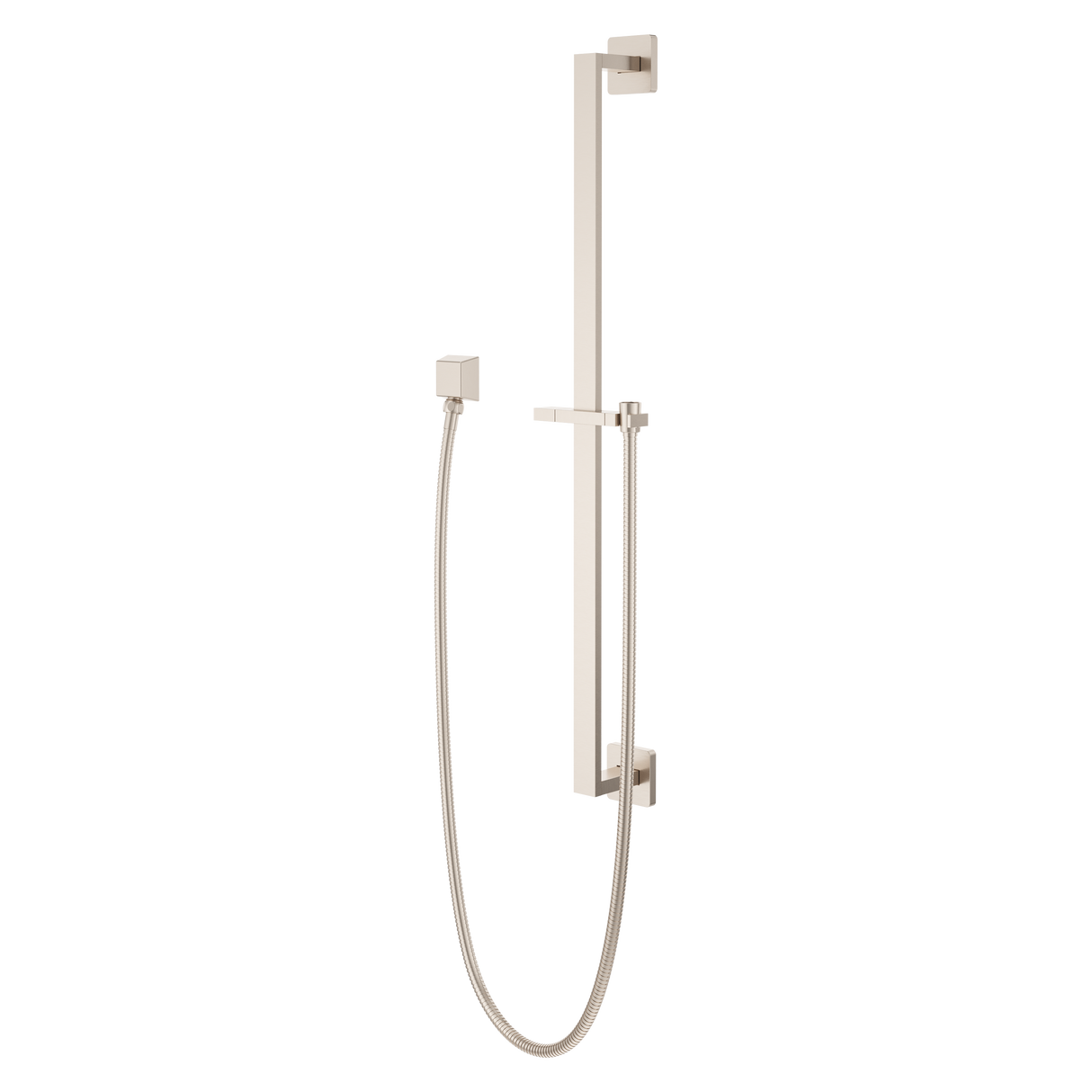 Modern Square Adjustable Slide Bar Kit in Brushed Nickel