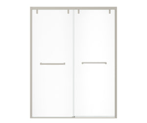 MAAX 135322-900-305-000 Uptown 56-59 x 76 in. 8 mm Bypass Shower Door for Alcove Installation with Clear glass in Brushed Nickel