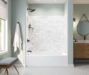 MAAX 106882-R-000-004 Jaxi 6030 AcrylX Alcove Right-Hand Drain Bathtub in Bone