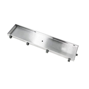 DAX Stainless Steel Rectangular Shower Floor Drain with 18 Gauge, 12", Brushed Stainless Steel RT0112