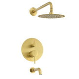 Ivy Single-Handle 1-Spray Tub and Shower Faucet in Brushed Gold (Valve Included)