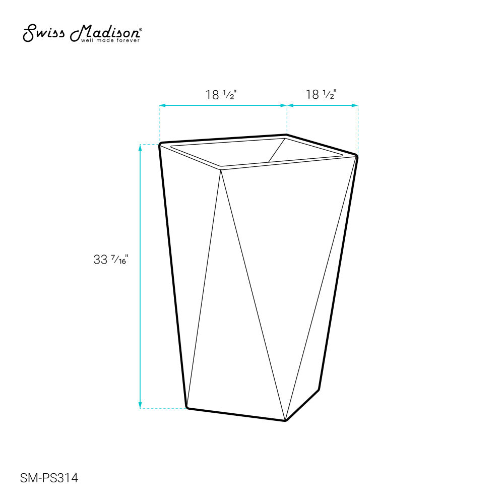 Brusque One-Piece Pedestal Sink