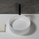 15" Round White Matte Solid Surface Resin Sink