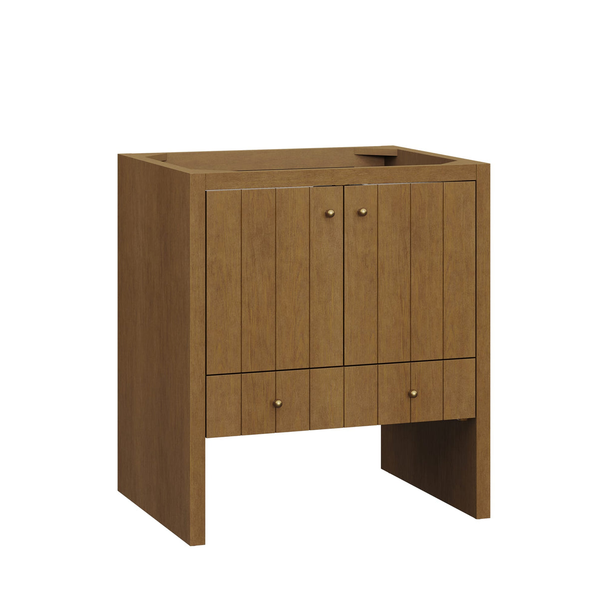 Hudson 30" Single Vanity, Honey Oak w/ 3 CM Charcoal Soapstone Silestone Top